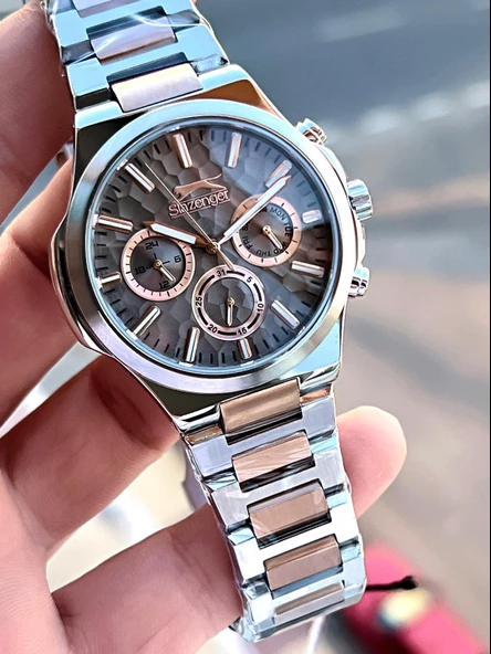 Slazenger 5 Atm Suya Dayanıklı İç Fonksiyonları Aktik Erkek Kol Saati CS.9.2427.2.02 - 4