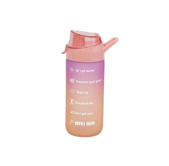 500 ml  Cam Motivasyon Matarası  Suluk Su Sişesi - 2