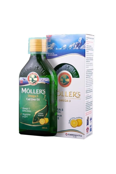 Möller's Omega 3 Limonlu Balık Yağı Şurubu 250 ml