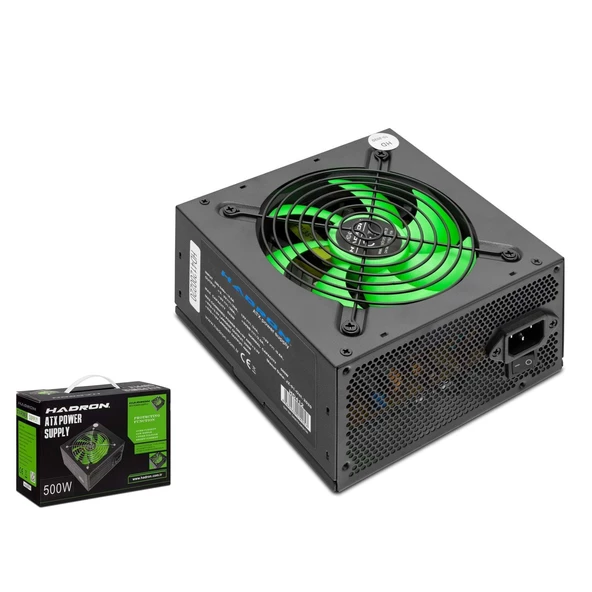 Hadron HD412 1x4+4 12V + 2x6+2 PCI-E + 2xIDE + 4xSATA 12cm Fanlı 500w ATX Güç Kaynağı - Siyah - 1