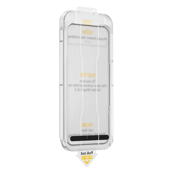 Apple iPhone 16 Pro Max Wiwu SQ-008 Oleofobik Easy Install Darbeye Karşı Dayanıklı Temperli Cam Ekran Koruyucu + Kolay U - Resim 6