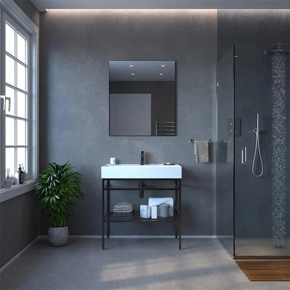 Orka Capetown 80 cm Beyaz Banyo Dolabı Alt Modül ve Lavabo - 2