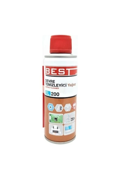 DEVRE TEMİZLEYİCİ KONTAK SPREY YAĞSIZ  EL-200 BEST - 2