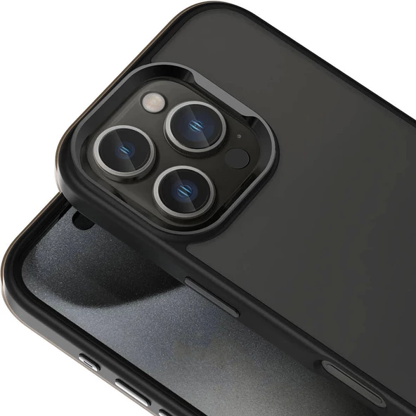 Apple iPhone 16 Pro Kılıf Magsafe Şarj Özellikli Parlak Kamera Çerçeveli Redclick Kost Kapak - 5