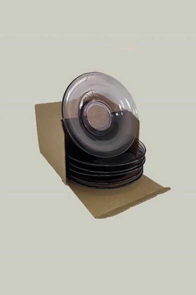 54281 Aida Cam 6lı Çay Tabağı Bardak Altlığı Mor - 2