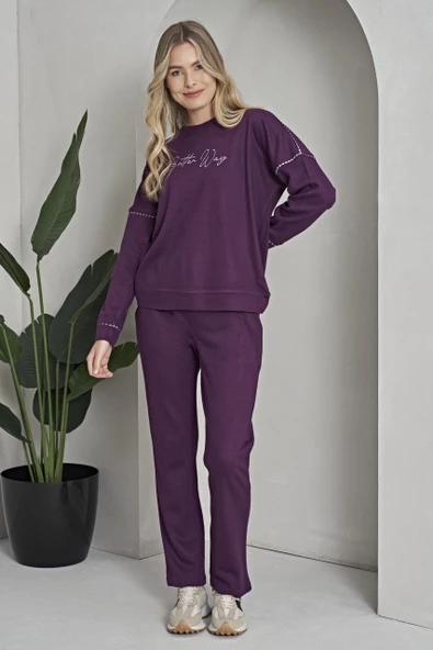 Poleren 8127 Kadın Kışlık Pijama Takımı