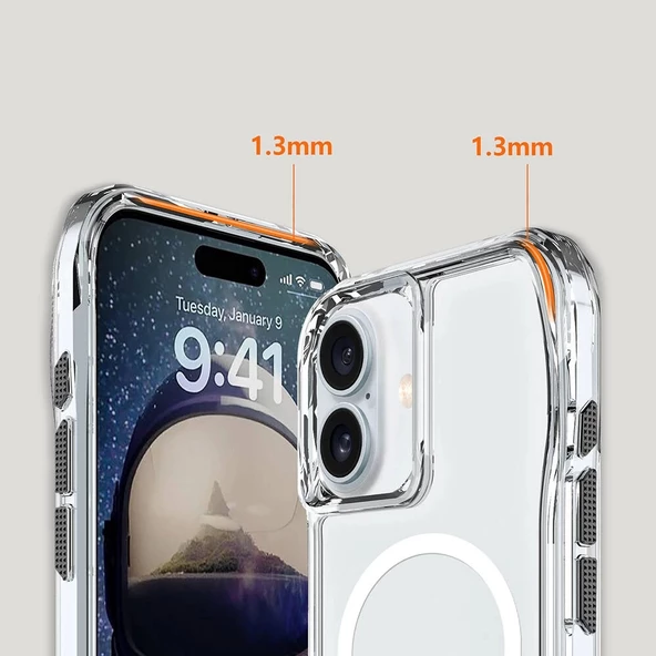 Apple iPhone 16 Kılıf Redclick Magsafe Şarj Özellikli T-Max Magsafe Kapak - Resim 6