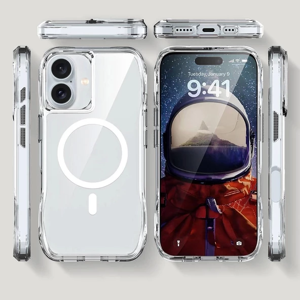 Apple iPhone 16 Kılıf Redclick Magsafe Şarj Özellikli T-Max Magsafe Kapak - Resim 2