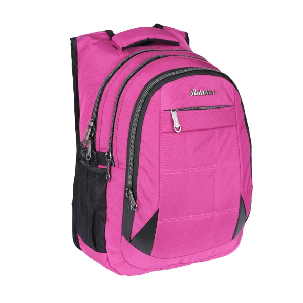 Suya Dayanıklı 4 Bölmeli USB Giriş Aparatlı Tablet Bölmeli Ergonomik Sırt Çantası 2227S-Mor - Resim 4