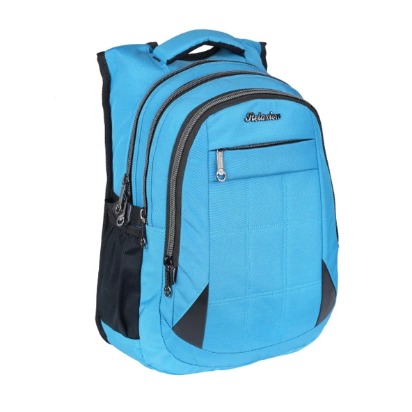 Suya Dayanıklı 4 Bölmeli USB Giriş Aparatlı Tablet Bölmeli Ergonomik Sırt Çantası 2227S-Mor - Resim 2