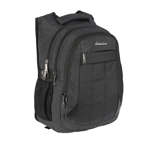 Suya Dayanıklı 4 Bölmeli USB Giriş Aparatlı Tablet Bölmeli Ergonomik Sırt Çantası 2227S-Mor - Resim 3