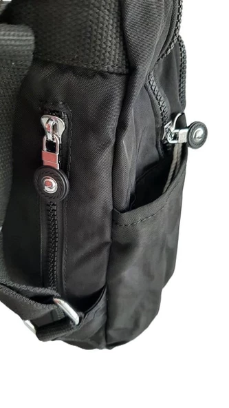Water Proof Çok Bölmeli Sırt Çantası Mini Siyah-1022 - 4