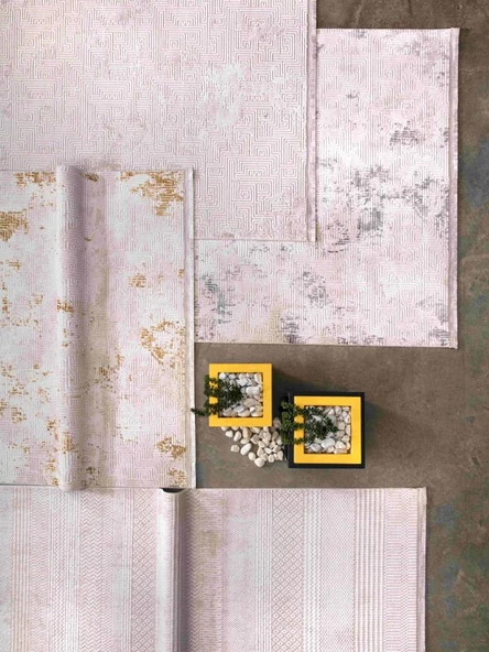 Vivaldi Halı Alin 1058 Bej Serisi Akrilik Salon Oturma Yatak Odası Halısı - Resim 2