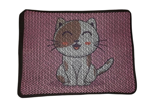 Nanbell Büyük Elekli Çift Katlı Kedi Kumu Paspası 75X59 cm Desenli No:11