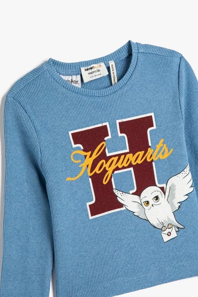 Koton Çocuk Hogwarts Baskılı Tshırt Ls - Resim 3