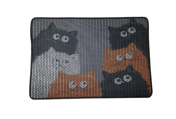 Nanbell Büyük Elekli Çift Katlı Kedi Kumu Paspası 75X59 cm Desenli No:1