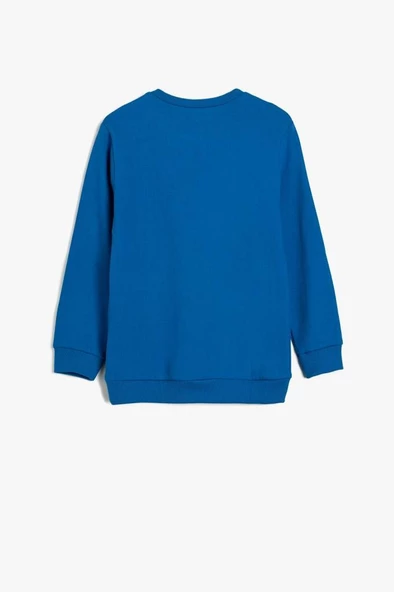 Koton Erkek Çocuk Sweatshirt Uzun Kollu Bisiklet Yaka Futbol Baskılı Şardonlu - 2