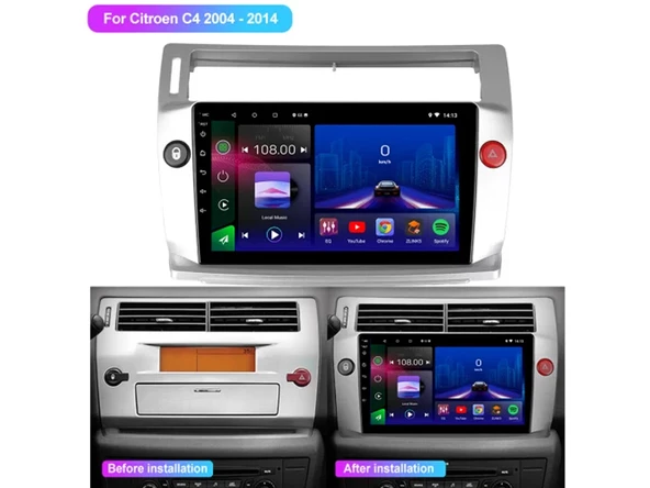 Citroen C4 Multimedya (2005-2011) 2 GB RAM 32 GB Hafıza 4 Çekirdek FOR-X - Resim 9