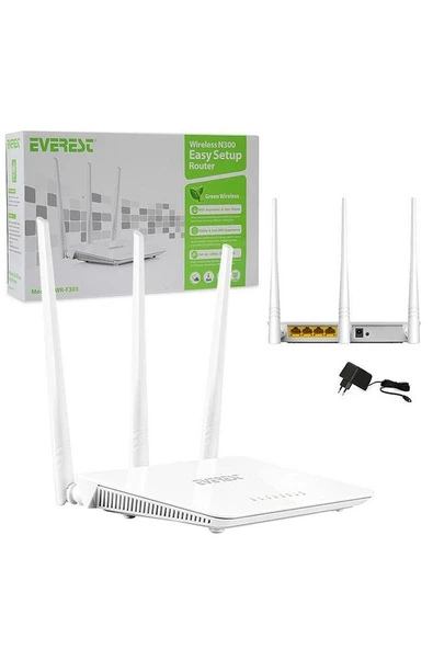 Everest Ewr-f303 2.4 Ghz 300 Mbps 4 Port Kablosuz Router