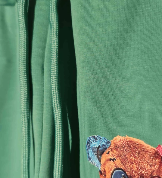 Triliya Kız Çocuk Kapşonlu Mevsimlik Likralı Eşofman Takımı 4-12 Yaş - 8