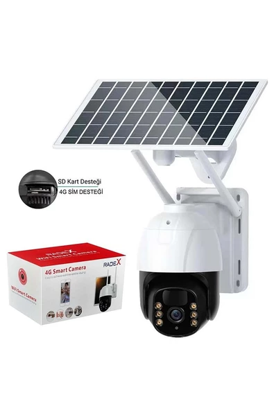 RADEX Rx-14 Solar Smart Güvenlik Kamerası 4g Sim 3mp Wi-fi Ptz Renkli Gece Görüş Dış Mekan - 2