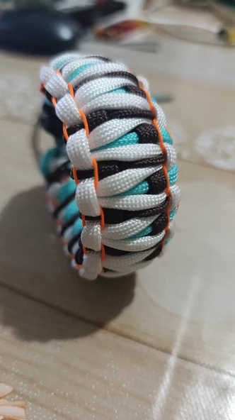Paracord karışık renk dragon bileklik - 3