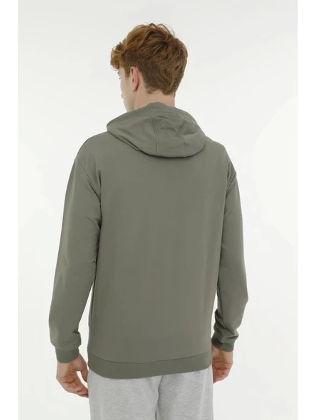 Lumberjack A10181320308010 4W Mb Sn73 Hoodıe 4Pr Hakı Erkek Kapsonlu Sweatshırt - 3