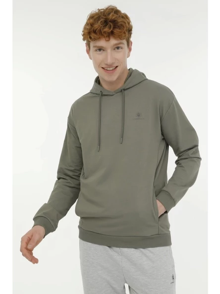 Lumberjack A10181320308010 4W Mb Sn73 Hoodıe 4Pr Hakı Erkek Kapsonlu Sweatshırt - 2