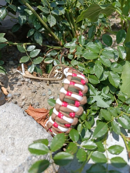 Paracord bileklik  (Askeri renk kamuflaj ağırlıklı) - 2