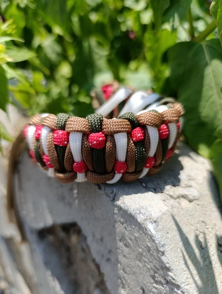 Paracord bileklik  (Askeri renk kamuflaj ağırlıklı)