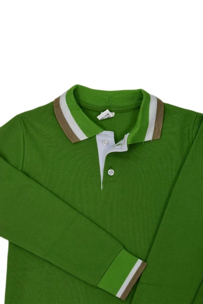Kolej Polo Yaka Selanik Sweatshirt Yeşil İMM BGL-IMS-O - 4