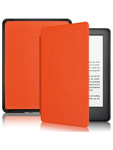 Amazon Kindle Paperwhite 4 - 10. Nesil  2018 Kitap Okuyucu Kılıfı Turuncu