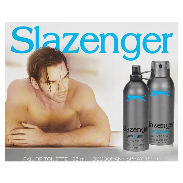 Slazenger Active Sport Mavi EDT 125 ml + Deo Sprey 150 ml Erkek Parfüm Seti