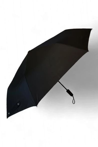8 Telli Tam Otomatik Siyah Renk Şemsiye 115 Cm Çap 35 Cm Kapalı Boyut Full Otomatik Çelik Telli - 4