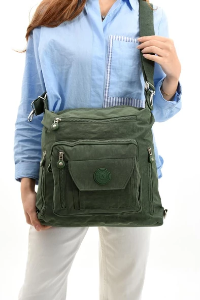 İster Sırt İster Omuz İster Çapraz Askılı Fonksiyonel Kullanım Kadın Çantası 30*30 Cm Büyük Boy - 8