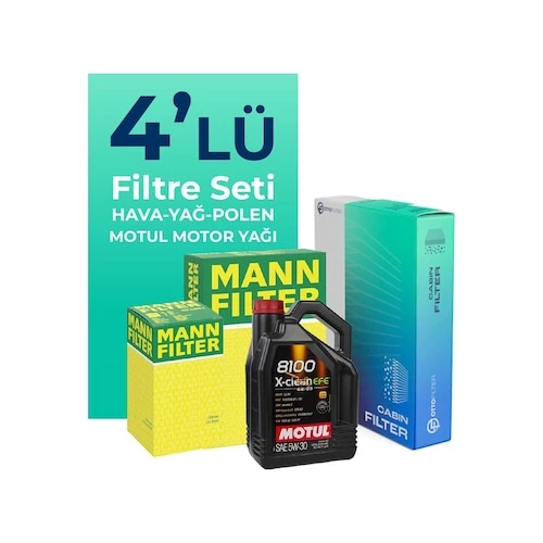 Mann Audi A3 1.6 Mann Motul Motor Yağlı Bakım Seti 2003-2012 4lu