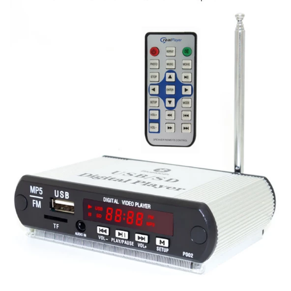 MAGICVOICE SS-105 MP5 USB/SD/MMC/BLUETOOTH KUMANDALI OTO TEYP ÇEVİRİCİ KASALI MODEL (5V/12V) (4593)