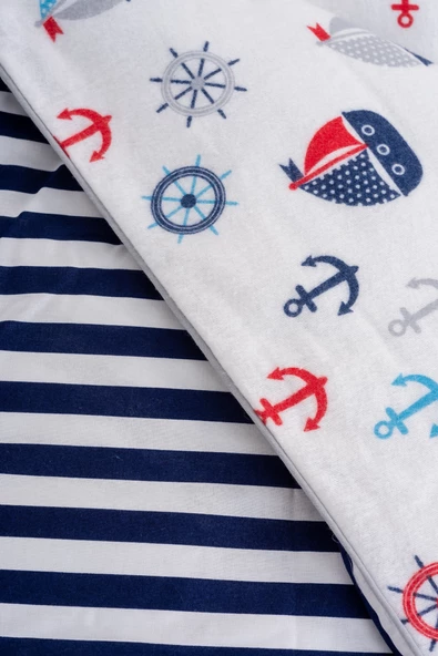 %100 Pamuk, 7 Parça Bebek Nevresim Takımı (Nevresim, Çarşaf, Yorgan, 2 Yastık ve Kılıfları), 100x150 cm - 3