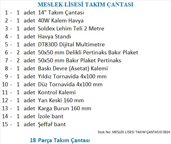 Meslek Lisesi Takım Çantası - 2