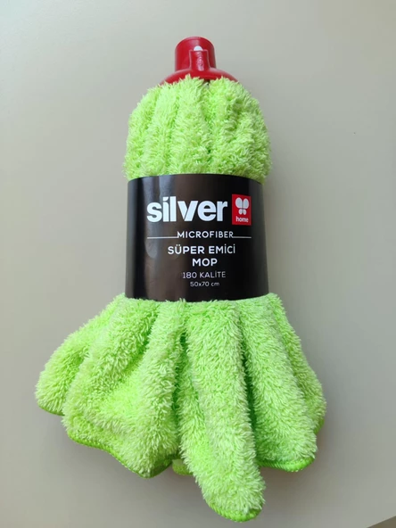 Silver Home Mikrofiber Jumbo Boy Islak Mop - 105x55 Cm. - Yedek Mop Paspas Ucu Başlığı - 1 Adet - Resim 2