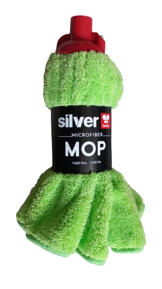 Silver Home Mikrofiber Jumbo Boy Islak Mop - 105x55 Cm. - Yedek Mop Paspas Ucu Başlığı - 1 Adet