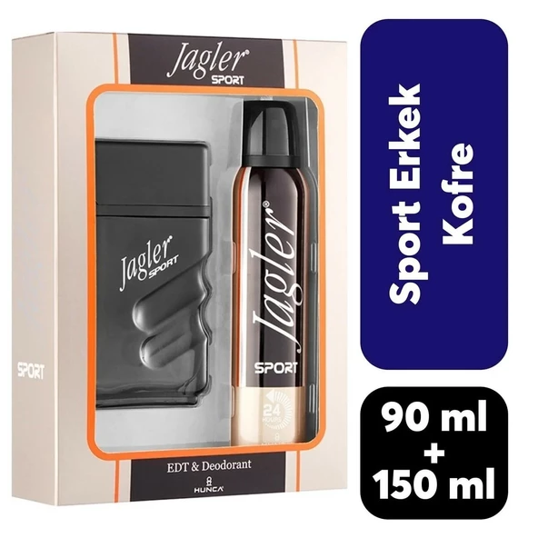 Jagler Parfüm Sport EDT 90 ml. Ve 150 ml. Deodorant Erkek Parfüm Set GIFT SET - Resim 2