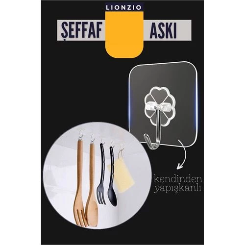 ModaCar Şeffaf Yapışkanlı Askı Lionzio Design