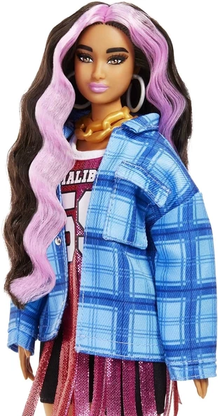Barbie Extra Ekose Ceketli Bebek Hayvan Dostu Corgi Cinsi Köpek HDJ46 - 3