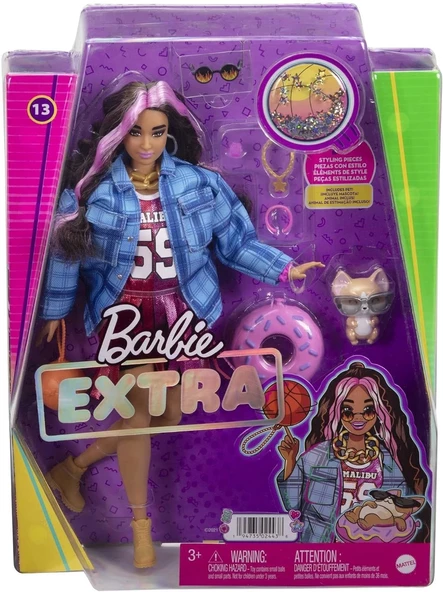 Barbie Extra Ekose Ceketli Bebek Hayvan Dostu Corgi Cinsi Köpek HDJ46 - 5