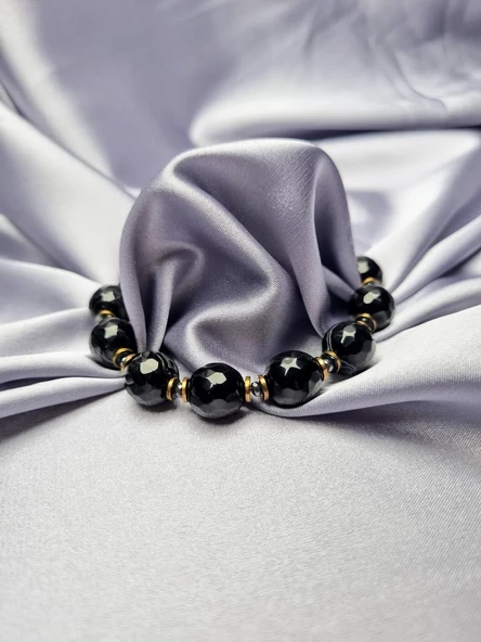 Siyah Akik Doğaltaş Bileklik - 2