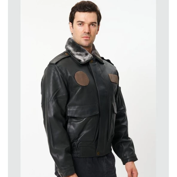 CAT3A Deri Pilot Montu Kül Grisi DC - 7