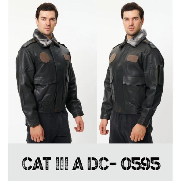 CAT3A Deri Pilot Montu Kül Grisi DC - 8