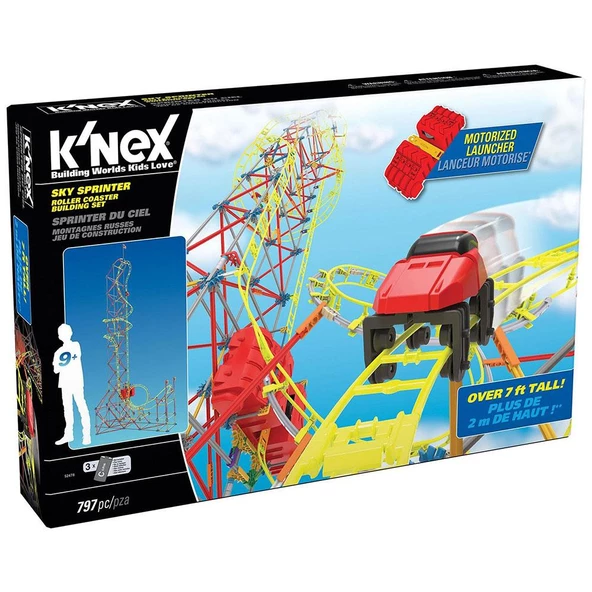 K Nex Sky Sprinter Roller Coaster Seti (Motorlu) Thrill Rides Kne