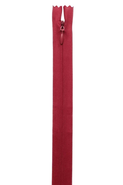 NazikEndam Gizli Elbise Fermuarı 01 Bordo 60 cm